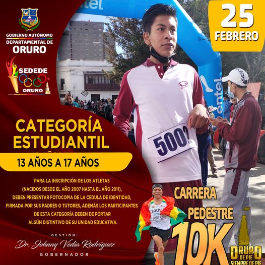 Carrera Pedestre 10K Oruro