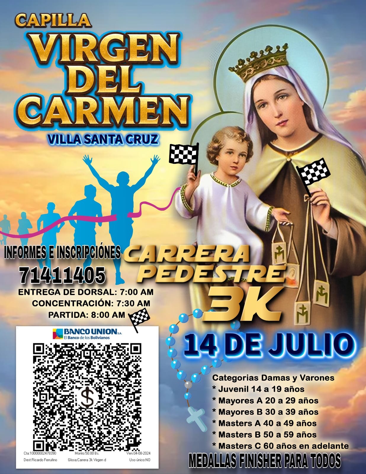 Carrera Pedestre 3k Virgen del Carmen