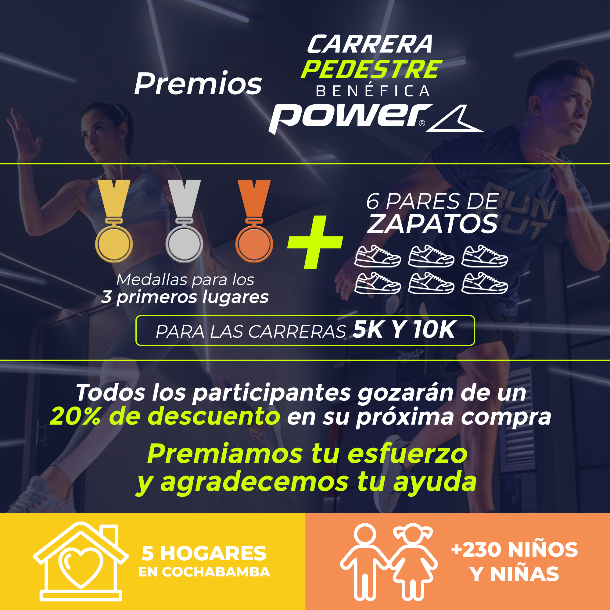 premios carrera pedestre benefica power