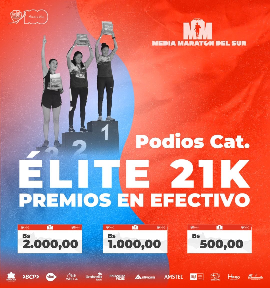 Premios en Efectivo - Medio Maraton del Sur